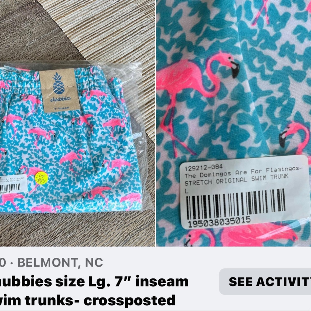 Chubbies size Large 7” inseam New in package